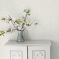 Galerie Wallcoverings Product Code: G67923 - Miniatures 2 Wallpaper Collection Galerie Wallcoverings Product Code G67923 - Miniatures 2 Wallpaper Collection - Pink White Green Purple Colours - Small Floral Trail Design