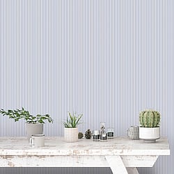 Galerie Wallcoverings Product Code: G67927 - Smart Stripes 3 Wallpaper Collection Galerie Wallcoverings Product Code G67927 - Smart Stripes 3 Wallpaper Collection - Blue White Colours - Ticking Stripe Design