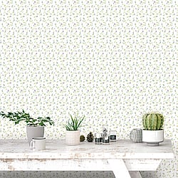 Galerie Wallcoverings Product Code: G67935 - Miniatures 2 Wallpaper Collection Galerie Wallcoverings Product Code G67935 - Miniatures 2 Wallpaper Collection - White Purple Blue Green Colours - Small Rose Trail Design