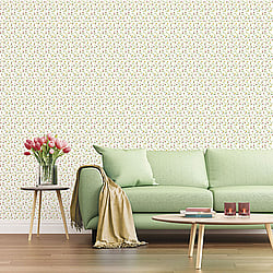 Galerie Wallcoverings Product Code: G67936 - Miniatures 2 Wallpaper Collection Galerie Wallcoverings Product Code G67936 - Miniatures 2 Wallpaper Collection - Red Yellow Green White Colours - Small Rose Trail Design