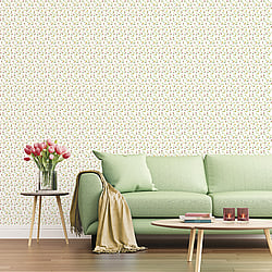 Galerie Wallcoverings Product Code: G67936 - Miniatures 2 Wallpaper Collection Galerie Wallcoverings Product Code G67936 - Miniatures 2 Wallpaper Collection - Red Yellow Green White Colours - Small Rose Trail Design