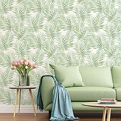 Galerie Wallcoverings Product Code: G67943 - Organic Textures Wallpaper Collection Galerie Wallcoverings Product Code G67943 - Organic Textures Wallpaper Collection - Blue Green Colours - Speckled Palm Design