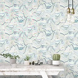 Galerie Wallcoverings Product Code: G67974 - Organic Textures Wallpaper Collection Galerie Wallcoverings Product Code G67974 - Organic Textures Wallpaper Collection - Cream Turquoise Colours - Agate Tile Design