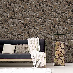 Galerie Wallcoverings Product Code: G67975 - Organic Textures Wallpaper Collection Galerie Wallcoverings Product Code G67975 - Organic Textures Wallpaper Collection - Black Gold Colours - Agate Tile Design