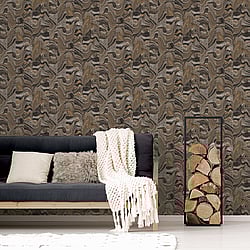 Galerie Wallcoverings Product Code: G67975 - Organic Textures Wallpaper Collection Galerie Wallcoverings Product Code G67975 - Organic Textures Wallpaper Collection - Black Gold Colours - Agate Tile Design