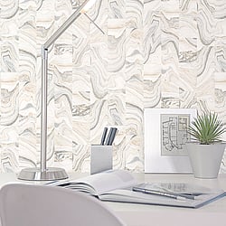 Galerie Wallcoverings Product Code: G67976 - Organic Textures Wallpaper Collection Galerie Wallcoverings Product Code G67976 - Organic Textures Wallpaper Collection - Beige Silver Grey Colours - Agate Tile Design