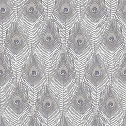 Galerie Wallcoverings Product Code: G67977 - Organic Textures Wallpaper Collection Galerie Wallcoverings Product Code G67977 - Organic Textures Wallpaper Collection - Grey Colours - Peacock Feather Design