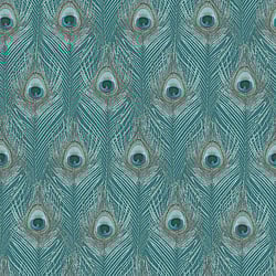 Galerie Wallcoverings Product Code: G67978 - Organic Textures Wallpaper Collection Galerie Wallcoverings Product Code G67978 - Organic Textures Wallpaper Collection - Turquoise Colours - Peacock Feather Design