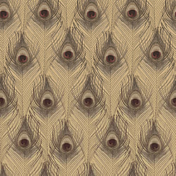 Galerie Wallcoverings Product Code: G67980 - Organic Textures Wallpaper Collection Galerie Wallcoverings Product Code G67980 - Organic Textures Wallpaper Collection - Gold Red Colours - Peacock Feather Design