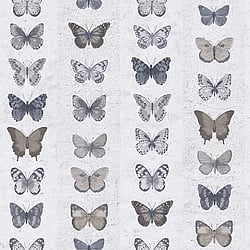 Galerie Wallcoverings Product Code: G67991 - Organic Textures Wallpaper Collection Galerie Wallcoverings Product Code G67991 - Organic Textures Wallpaper Collection - Beige Grey Colours - Jewel Butterflies Stripe Design