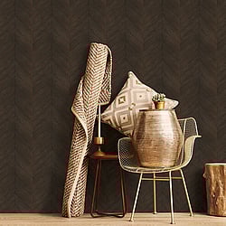 Galerie Wallcoverings Product Code: G67997 - Organic Textures Wallpaper Collection Galerie Wallcoverings Product Code G67997 - Organic Textures Wallpaper Collection - Dark Brown Colours - Chevron Wood Design