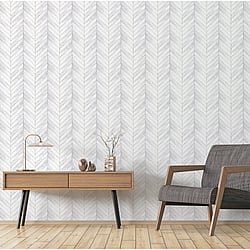 Galerie Wallcoverings Product Code: G68001 - Natural FX 2 Wallpaper Collection Galerie Wallcoverings Product Code G68001 - Natural FX 2 Wallpaper Collection - White Grey Colours - Chevron Wood Design