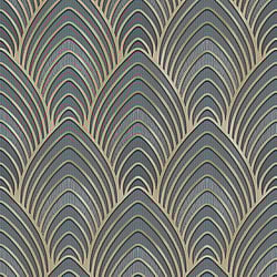 Galerie Wallcoverings Product Code: G68018 - Utopia Wallpaper Collection Galerie Wallcoverings Product Code G68018 - Utopia Wallpaper Collection - Blue Gold Colours - Arch Array Design