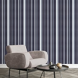 Galerie Wallcoverings Product Code: G68056 - Smart Stripes 3 Wallpaper Collection Galerie Wallcoverings Product Code G68056 - Smart Stripes 3 Wallpaper Collection - Navy, Blues Colours - Casual Stripe Design