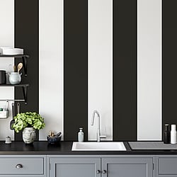 Galerie Wallcoverings Product Code: G68076 - Smart Stripes 3 Wallpaper Collection Galerie Wallcoverings Product Code G68076 - Smart Stripes 3 Wallpaper Collection - Black Colours - Widest Stripe Design