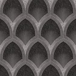 Galerie Wallcoverings Product Code: G68084 - Special FX 2 Wallpaper Collection Galerie Wallcoverings Product Code G68084 - Special FX 2 Wallpaper Collection - Silver, Black, Silver Colours - Nouveau Scallop Design
