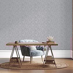 Galerie Wallcoverings Product Code: G68090 - Special FX 2 Wallpaper Collection Galerie Wallcoverings Product Code G68090 - Special FX 2 Wallpaper Collection - Pearl, Silver Colours - Special Damask Design