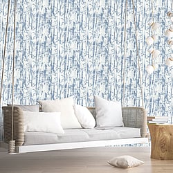 Galerie Wallcoverings Product Code: G78232 - Atmosphere Wallpaper Collection Galerie Wallcoverings Product Code G78232 - Atmosphere Wallpaper Collection - Blue Colours - Batik Leaves Design
