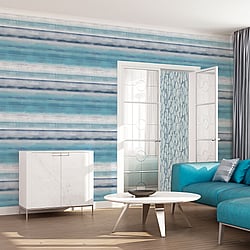 Galerie Wallcoverings Product Code: G78267 - Atmosphere Wallpaper Collection Galerie Wallcoverings Product Code G78267 - Atmosphere Wallpaper Collection - Turquoise Colours - Skye Stripe Design