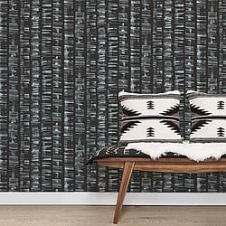 Galerie Wallcoverings Product Code: G78282 - Bazaar Wallpaper Collection Galerie Wallcoverings Product Code G78282 - Bazaar Wallpaper Collection - Black Teal Colours - Aztec Design