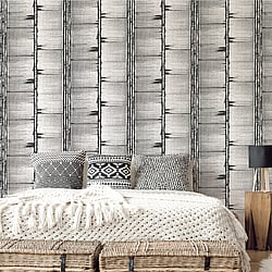 Galerie Wallcoverings Product Code: G78283 - Bazaar Wallpaper Collection Galerie Wallcoverings Product Code G78283 - Bazaar Wallpaper Collection - Black Grey Colours - Bark Stripe Design