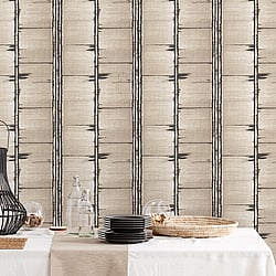 Galerie Wallcoverings Product Code: G78285 - Bazaar Wallpaper Collection Galerie Wallcoverings Product Code G78285 - Bazaar Wallpaper Collection - Taupe Black Colours - Bark Stripe Design