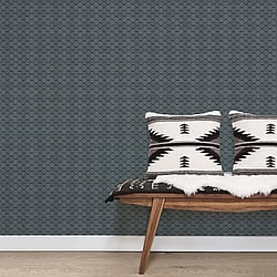 Galerie Wallcoverings Product Code: G78294 - Bazaar Wallpaper Collection Galerie Wallcoverings Product Code G78294 - Bazaar Wallpaper Collection - Dark Teal Black Colours - Boho Beehive Design