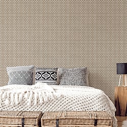 Galerie Wallcoverings Product Code: G78296 - Bazaar Wallpaper Collection Galerie Wallcoverings Product Code G78296 - Bazaar Wallpaper Collection - Tan Black Colours - Boho Beehive Design