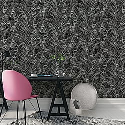 Galerie Wallcoverings Product Code: G78297 - Bazaar Wallpaper Collection Galerie Wallcoverings Product Code G78297 - Bazaar Wallpaper Collection - Monochrome Colours - Broadleaf Design