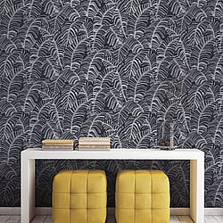 Galerie Wallcoverings Product Code: G78299 - Bazaar Wallpaper Collection Galerie Wallcoverings Product Code G78299 - Bazaar Wallpaper Collection - Navy Colours - Broadleaf Design