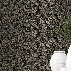 Galerie Wallcoverings Product Code: G78301 - Bazaar Wallpaper Collection Galerie Wallcoverings Product Code G78301 - Bazaar Wallpaper Collection - Black Light Ochre Colours - Broadleaf Design