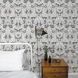 Galerie Wallcoverings Product Code: G78310 - Bazaar Wallpaper Collection Galerie Wallcoverings Product Code G78310 - Bazaar Wallpaper Collection - Grey Black Colours - Menagerie Design