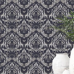 Galerie Wallcoverings Product Code: G78311 - Bazaar Wallpaper Collection Galerie Wallcoverings Product Code G78311 - Bazaar Wallpaper Collection - Navy Colours - Menagerie Design