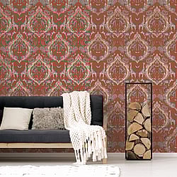 Galerie Wallcoverings Product Code: G78312 - Bazaar Wallpaper Collection Galerie Wallcoverings Product Code G78312 - Bazaar Wallpaper Collection - Rust Colours - Menagerie Design