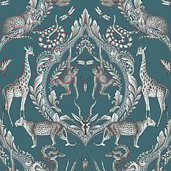 Galerie Wallcoverings Product Code: G78313 - Bazaar Wallpaper Collection Galerie Wallcoverings Product Code G78313 - Bazaar Wallpaper Collection - Teal Colours - Menagerie Design