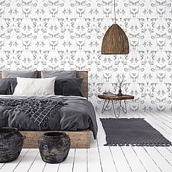 Galerie Wallcoverings Product Code: G78314 - Bazaar Wallpaper Collection Galerie Wallcoverings Product Code G78314 - Bazaar Wallpaper Collection - White Greys Colours - Menagerie Design