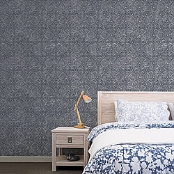 Galerie Wallcoverings Product Code: G78317 - Bazaar Wallpaper Collection Galerie Wallcoverings Product Code G78317 - Bazaar Wallpaper Collection - Navy Colours - Moroccan Paisley Design