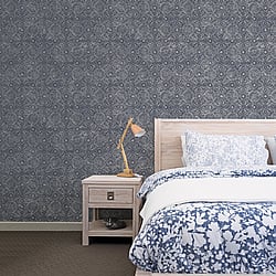Galerie Wallcoverings Product Code: G78317 - Bazaar Wallpaper Collection Galerie Wallcoverings Product Code G78317 - Bazaar Wallpaper Collection - Navy Colours - Moroccan Paisley Design