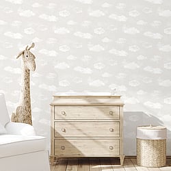 Galerie Wallcoverings Product Code: G78357 - Tiny Tots 2 Wallpaper Collection Galerie Wallcoverings Product Code G78357 - Tiny Tots 2 Wallpaper Collection - Greige Colours - Cloud Design