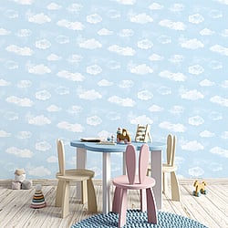 Galerie Wallcoverings Product Code: G78359 - Tiny Tots 2 Wallpaper Collection Galerie Wallcoverings Product Code G78359 - Tiny Tots 2 Wallpaper Collection - Sky Blue Colours - Cloud Design