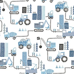Galerie Wallcoverings Product Code: G78360 - Tiny Tots 2 Wallpaper Collection Galerie Wallcoverings Product Code G78360 - Tiny Tots 2 Wallpaper Collection - Blues Colours - Construction Design