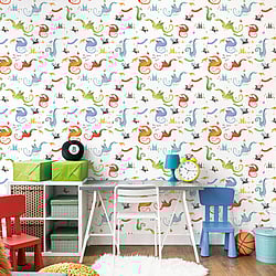 Galerie Wallcoverings Product Code: G78368 - Tiny Tots 2 Wallpaper Collection Galerie Wallcoverings Product Code G78368 - Tiny Tots 2 Wallpaper Collection - Bright Colours Colours - Dragons Design