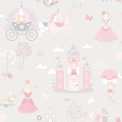 Galerie Wallcoverings Product Code: G78370 - Tiny Tots 2 Wallpaper Collection Galerie Wallcoverings Product Code G78370 - Tiny Tots 2 Wallpaper Collection - Grey Pinks Colours - Fairytale Design
