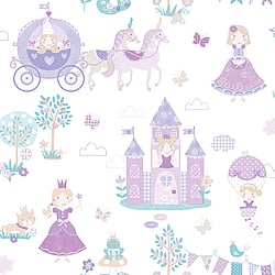 Galerie Wallcoverings Product Code: G78373 - Tiny Tots 2 Wallpaper Collection Galerie Wallcoverings Product Code G78373 - Tiny Tots 2 Wallpaper Collection - Purples Turquoise Colours - Fairytale Design