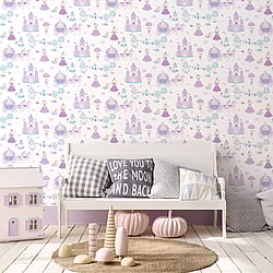 Galerie Wallcoverings Product Code: G78373 - Tiny Tots 2 Wallpaper Collection Galerie Wallcoverings Product Code G78373 - Tiny Tots 2 Wallpaper Collection - Purples Turquoise Colours - Fairytale Design
