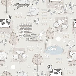 Galerie Wallcoverings Product Code: G78375 - Tiny Tots 2 Wallpaper Collection Galerie Wallcoverings Product Code G78375 - Tiny Tots 2 Wallpaper Collection - Greige Colours - Farmland Design