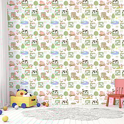 Galerie Wallcoverings Product Code: G78377 - Tiny Tots 2 Wallpaper Collection Galerie Wallcoverings Product Code G78377 - Tiny Tots 2 Wallpaper Collection - Primary Colours - Farmland Design