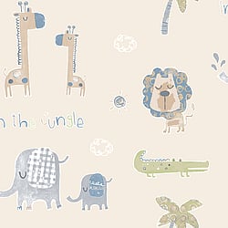 Galerie Wallcoverings Product Code: G78378 - Tiny Tots 2 Wallpaper Collection Galerie Wallcoverings Product Code G78378 - Tiny Tots 2 Wallpaper Collection - Beige Safari Green Colours - Jungle Friends Design