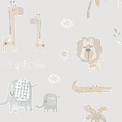 Galerie Wallcoverings Product Code: G78379 - Tiny Tots 2 Wallpaper Collection Galerie Wallcoverings Product Code G78379 - Tiny Tots 2 Wallpaper Collection - Greige Tan Colours - Jungle Friends Design