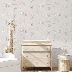 Galerie Wallcoverings Product Code: G78379 - Tiny Tots 2 Wallpaper Collection Galerie Wallcoverings Product Code G78379 - Tiny Tots 2 Wallpaper Collection - Greige Tan Colours - Jungle Friends Design